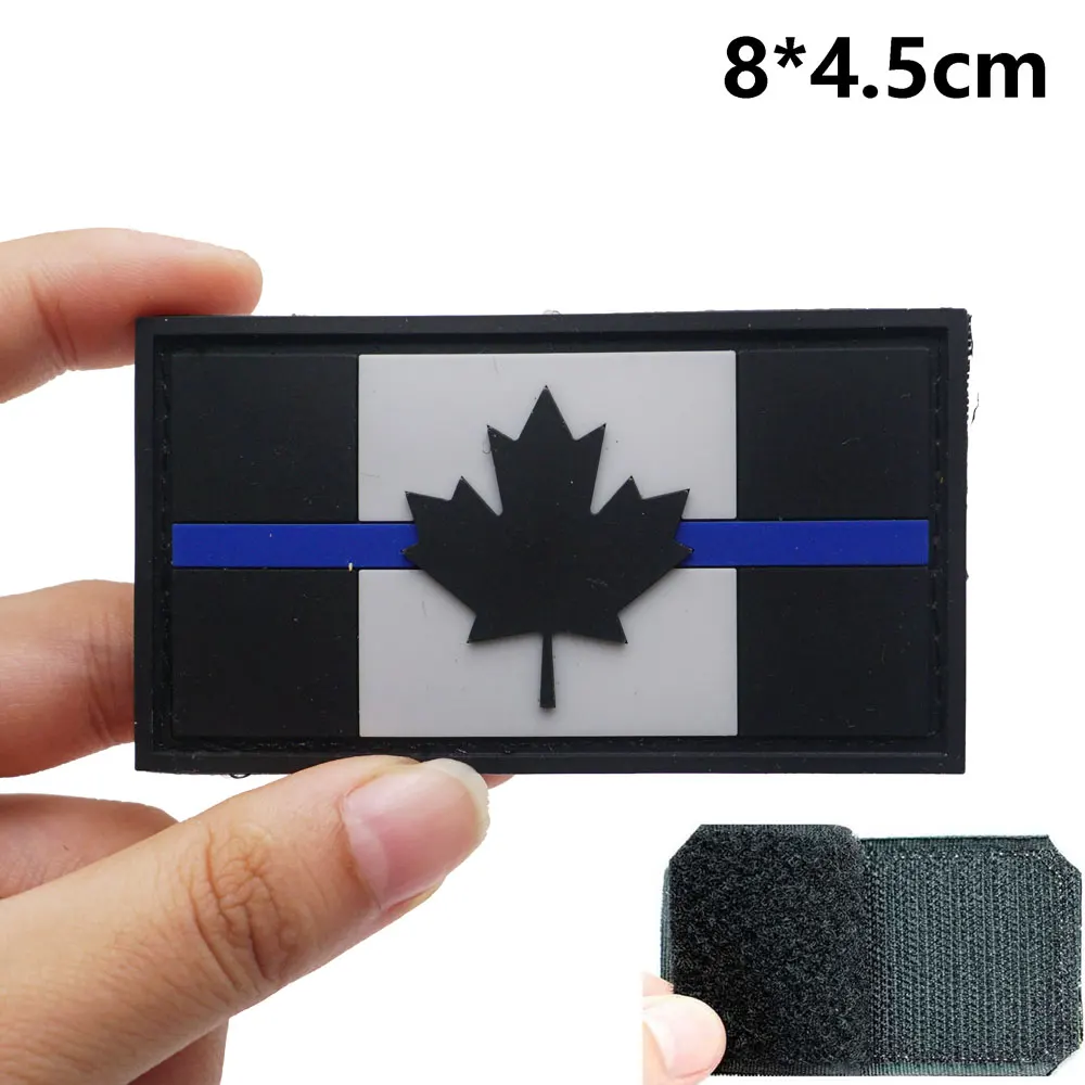 Canadian flag Tactical PVC Patches with Hook and Loop Backing for Backpacks Clothing military Accessories