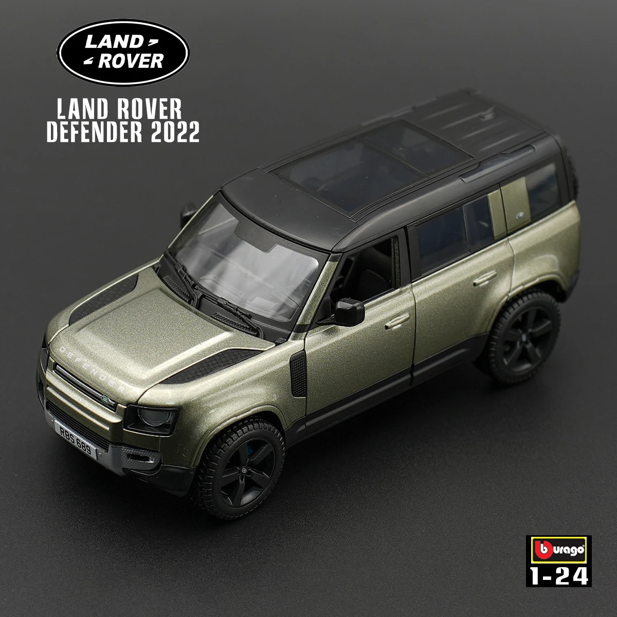 Bburago 1:24 Land Rover Defender 2022 Black Alloy Luxury Vehicle Diecast Cars Model Toy Collection Gift Birthday Present