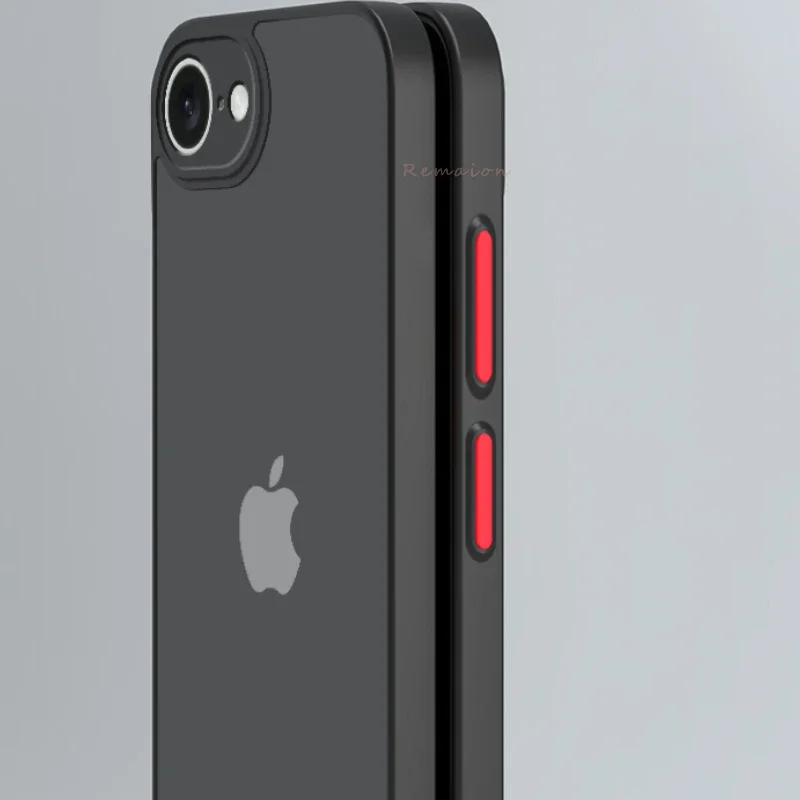 Fashion Color Blocking 16E Case for iPhone 16e SE4 2025 Hard PC Armor Matte Shockproof Camera Protector Funda Bumper Cases Cover