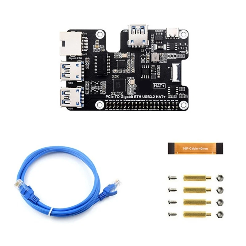 

PCIe Adapter With USB 3.2 Gen1 And Gigabit Ethernet Port PCIExpress Expansion Baord Enhanced Connections