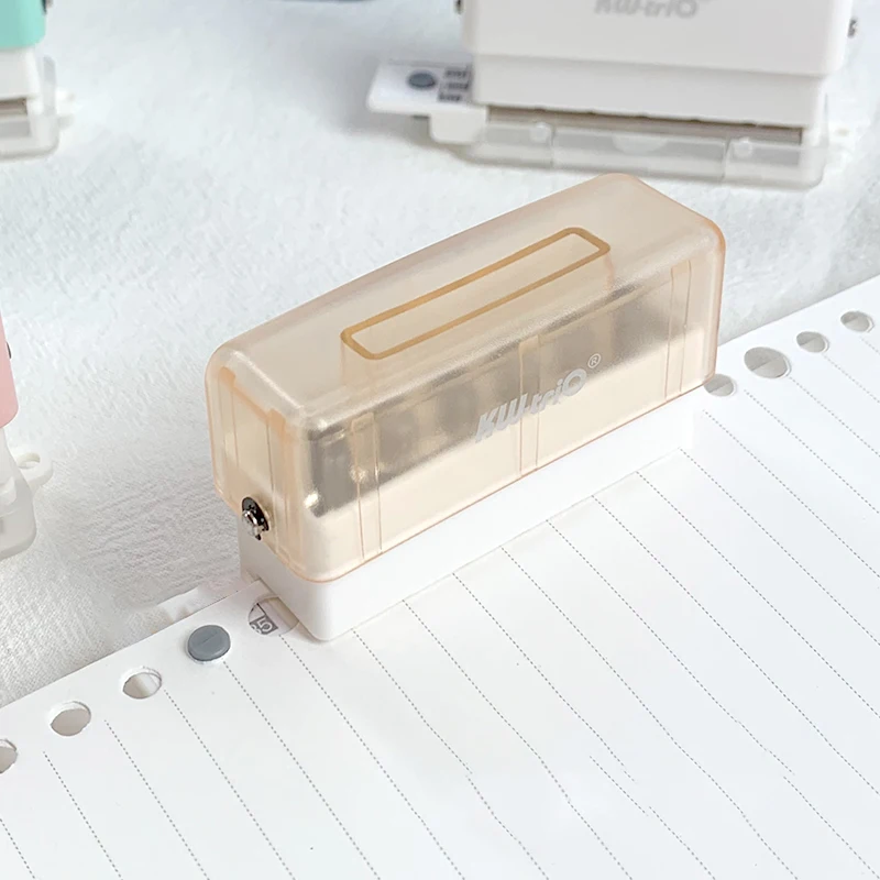 6-Hole Multi-Function Punch- Round Hole Puncher for B5 Loose-Leaf Notebooks Compact & Portable Binder Paper Punch