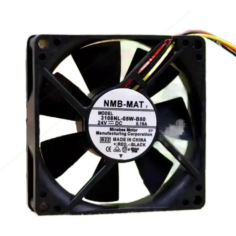 W   New CPU Fan For NMB-MAT 3108nl-05w-b50 8020 24V 0.19A Inverter Fan 80*80*20mm
