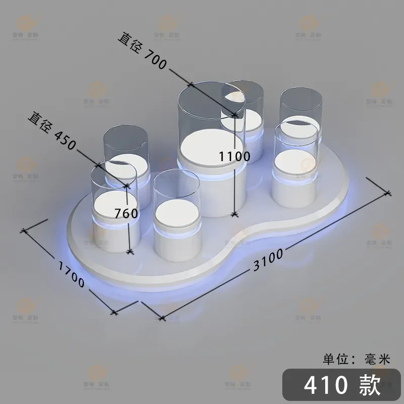for Nakajima Electric Rotating Display Table Circular Ladder Figure Sample Exhibition Glass Cabinet