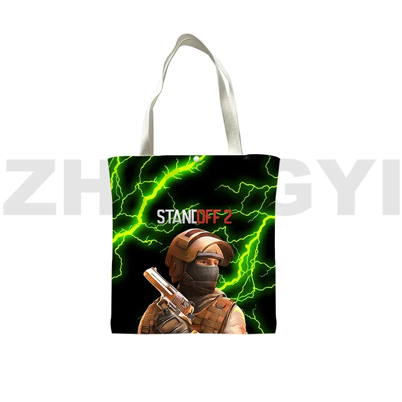 

Top Quality Assault Game Standoff 2 Shopping Bags Trendy Handbags Anime Tote Bag Big Canvas Bag Men Supermarket Bag Shoulder Bag