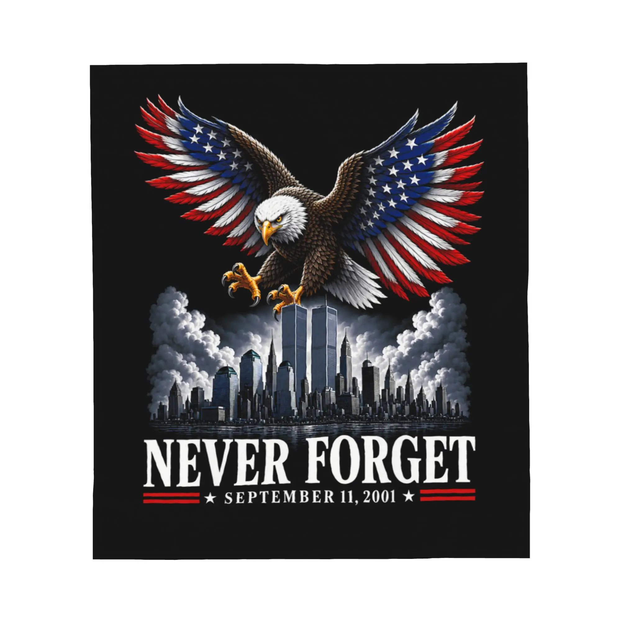 1PC Never Forget September 11 2001 Memorial Day Blanket Throw Super Cosy Plush Living Room Sofa