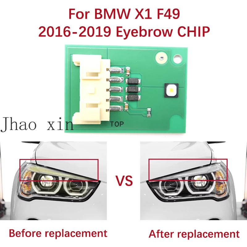 White Angel Eye Car Headlight DRL CHIP Ballast Module Circuit Board For BMW X1 F49 Eyebrow Lamp 2016-2019 Daytime Running Lights