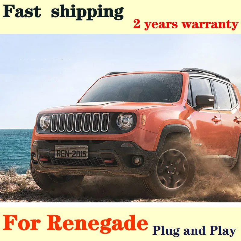 

Стайлинг автомобиля фары в сборе для JEEP Renegade фары 2015 2016 2017 светодиодный фары DRL Биксеноновые автомобильные аксессуары + Ближний свет