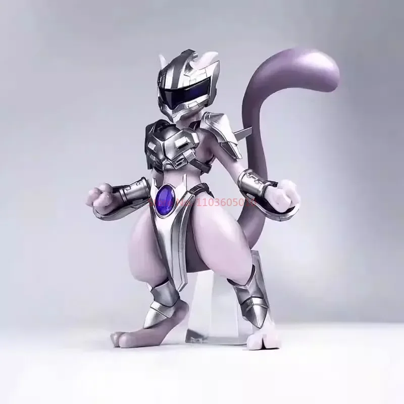 11cm Pokemon Anime Figure Mewtwo Figure Steel Mewtwo Action Figurine Pvc Statue Model Collection Decorations Toys For Kid Gifts