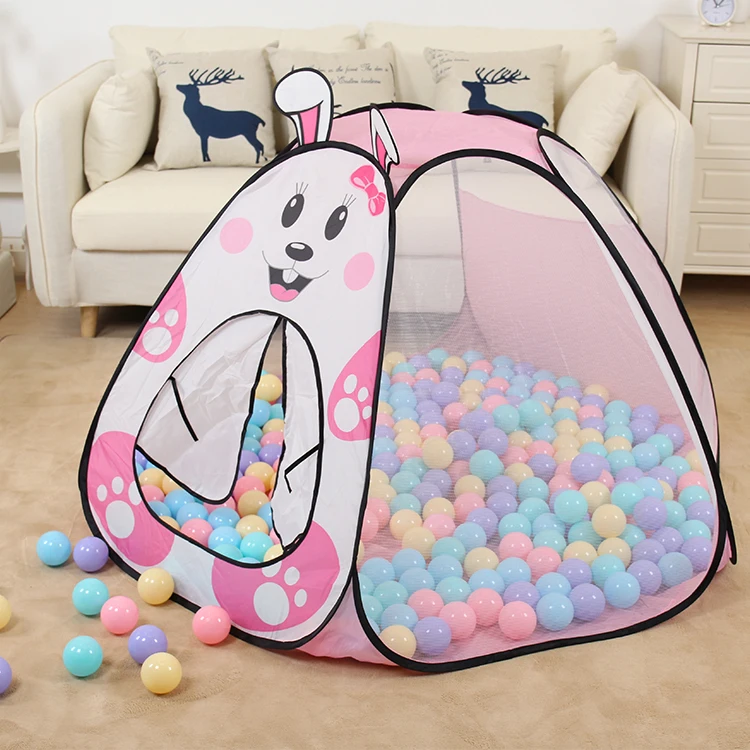 Portable Play Kids Tent Animal Dog Panda Elephant Rabbit tent Children Indoor Outdoor Ocean Ball game tent Castle Room House toy