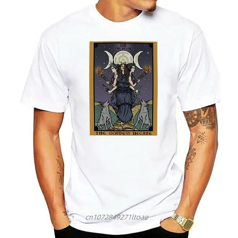 

Triple Moon Goddess Hecate Witch Tarot Card Shirt Hekate Statue Witchcraft Gift Vintage Tee Shirt