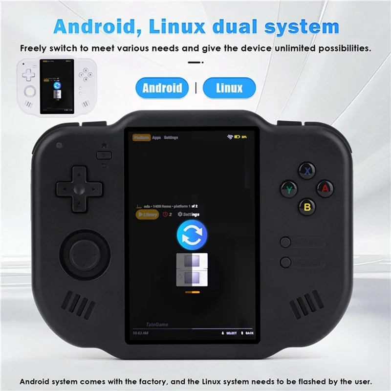 Mini Zero 40, вертикальная портативная игровая консоль в стиле ретро, 64 г, 4,0-дюймовый IPS-сенсорный экран для Android, портативный игровой плеер-X64A