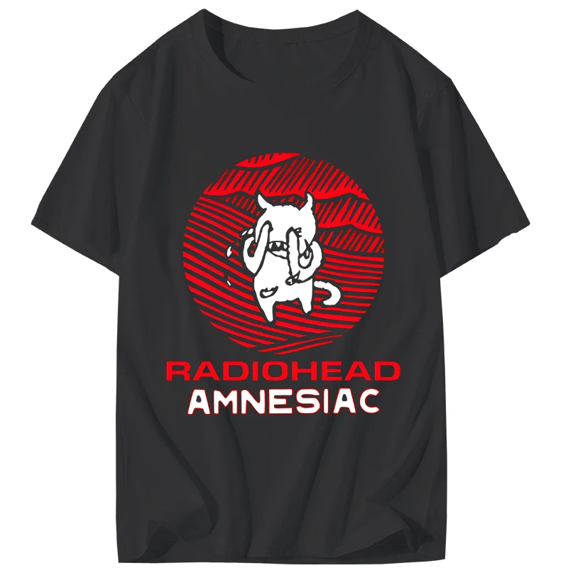 

Vintage Radiohead T shirt Men Fashion Rock Band women T-shirt Cotton Tshirt Boy Tees top Short Sleeve Camisetas Men's Clothing