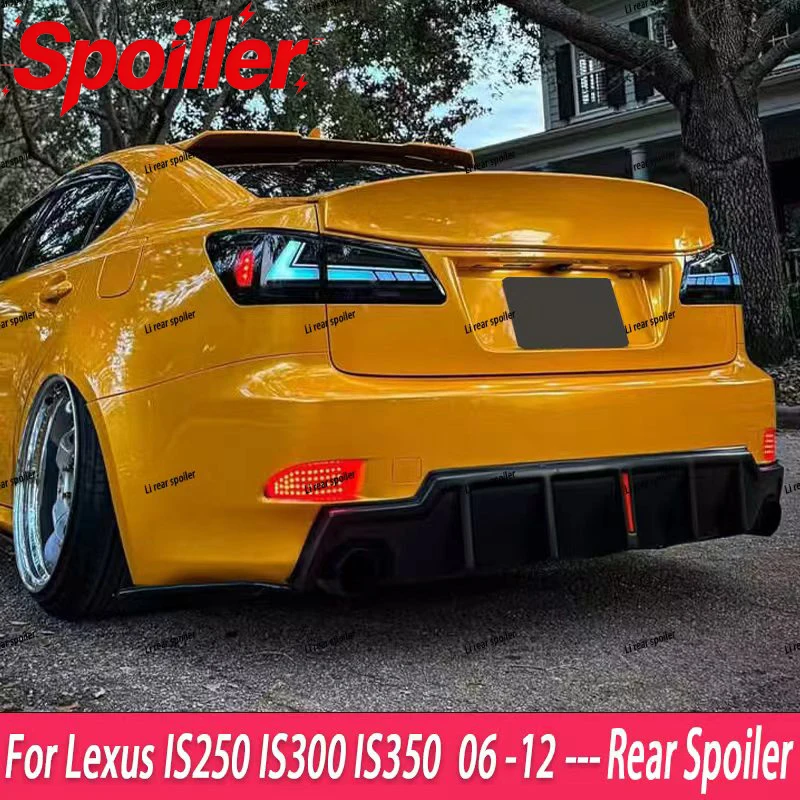 

Suitable for Lexus IS250 IS300 IS350 2006-2012 IS glossy black rear lip diffuser with indicator light automotive accessories