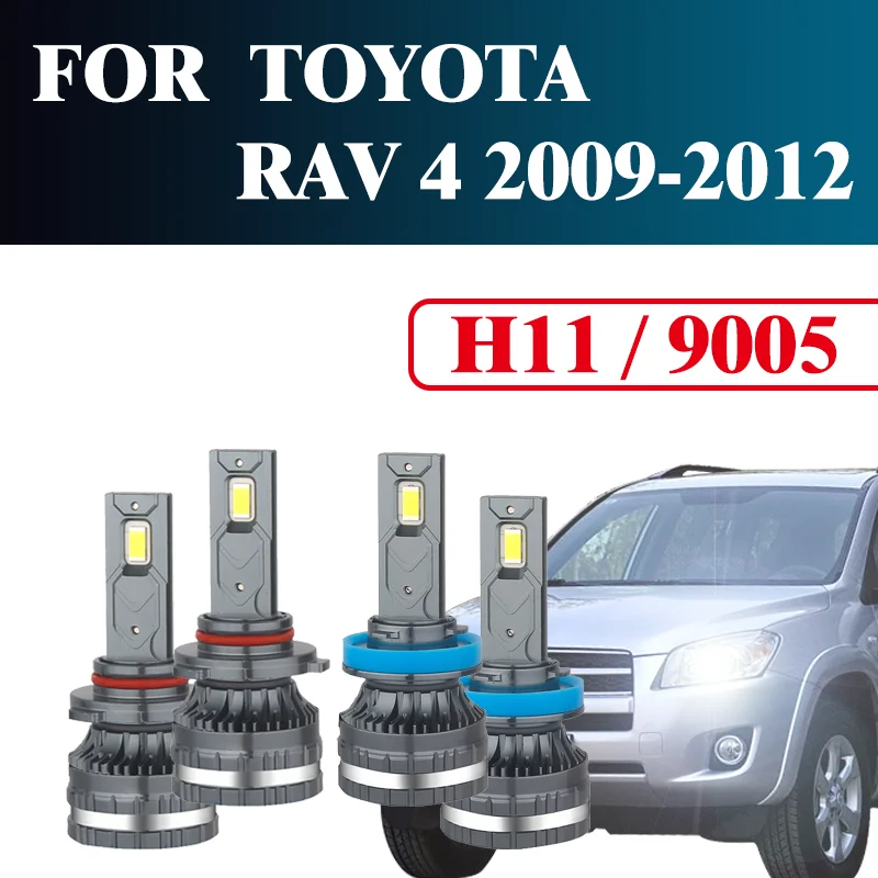 

2PCS H11 9005 Car Headlight 30headlight Core Laser Led Led Headlight Dedicated Plug Plug And PlayFOR TOYOTA RAV 4 2009-2012