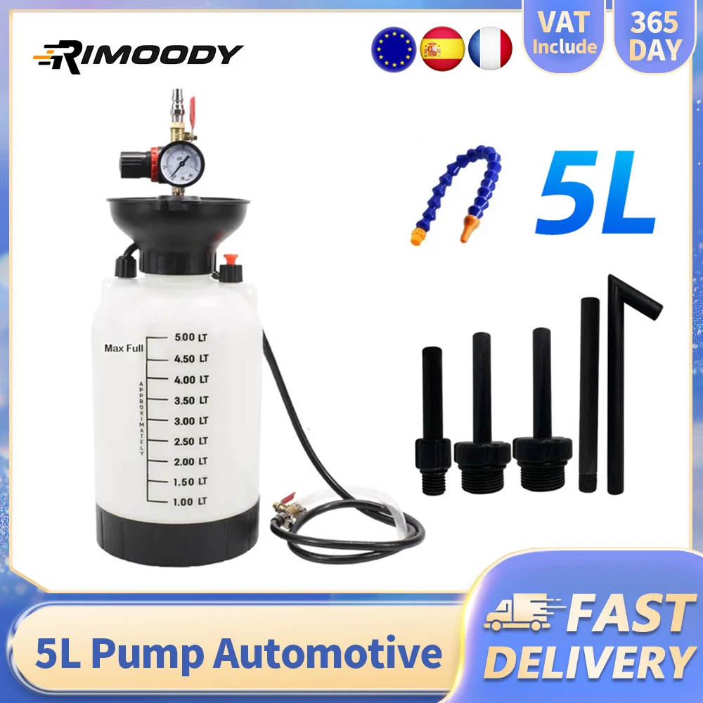 Rimoody 5L Pompa per Fluidi Automotive Serbatoio Olio Cambio Riempitore Olio Pompa per Fluidi Pneumatica ATF Trasmissione Automotive Iniettore di Fluidi