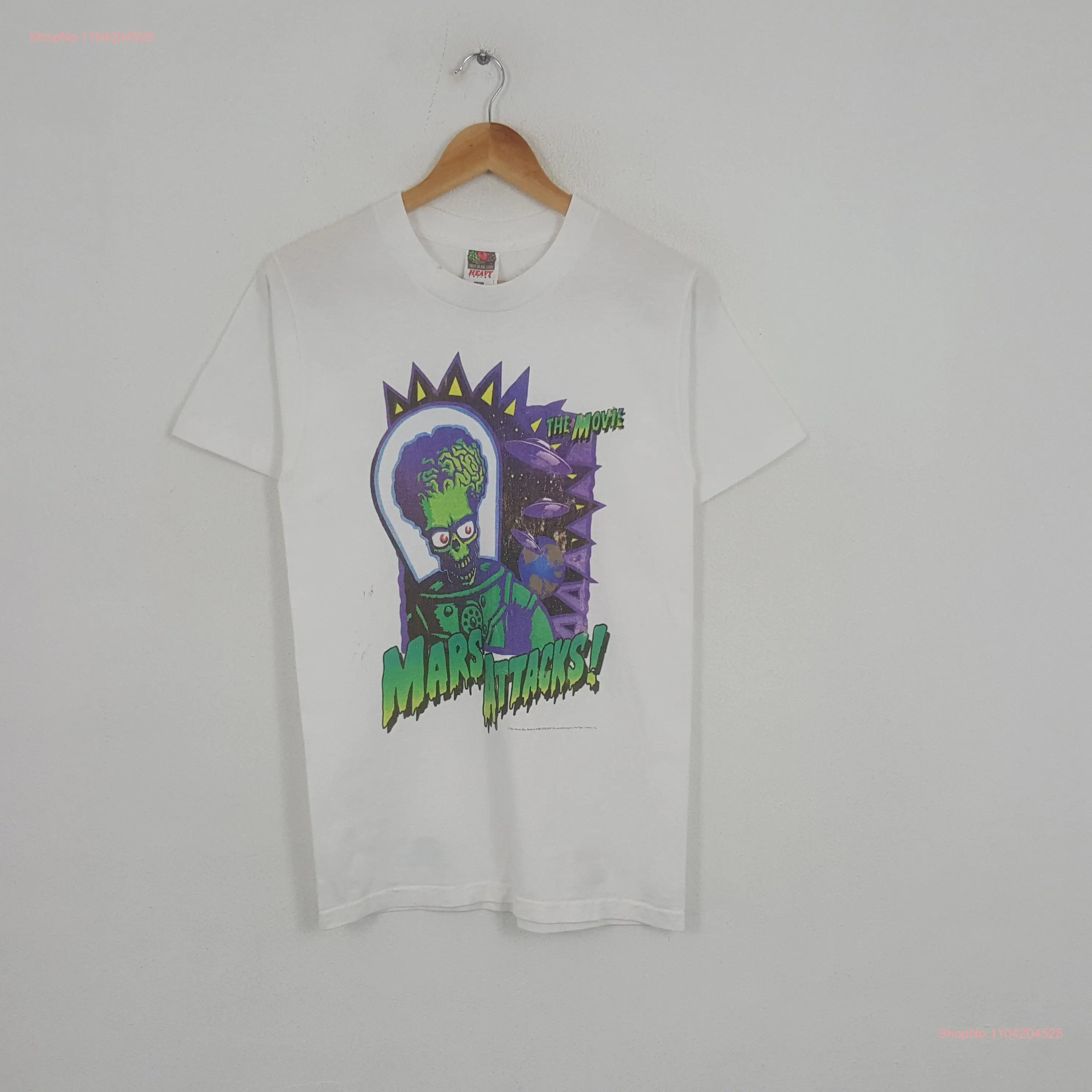 Vintage 90's Mars Attacks American Horror Movie T Shirt long or short sleeves