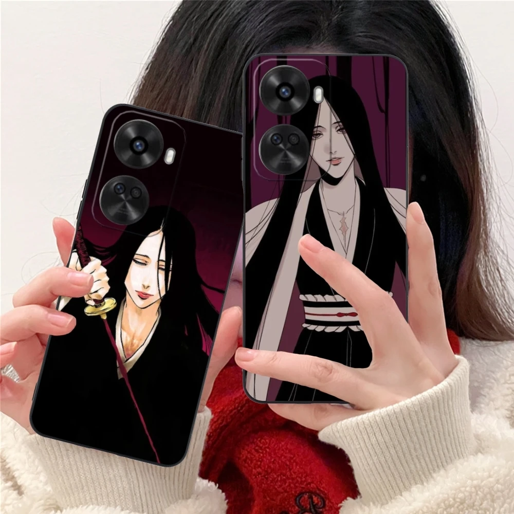 Bleach Unohana Cool Mobile Cell Phone Case for Huawei Nova 12 11 10 9 8 7 Pro SE 5G Black Soft Phone Cover Shell