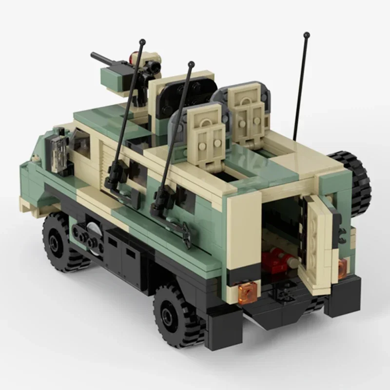 Moc Bouwstenen Militair Model Bushmaster Troop Carrier Technologie Modulaire Blokken Geschenken Kerst Speelgoed DIY Sets Montage