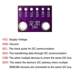 BME280 3.3V Temperature Humidity Sensor Atmospheric Barometric Pressure Sensor Module with IIC I2C Breakout Board