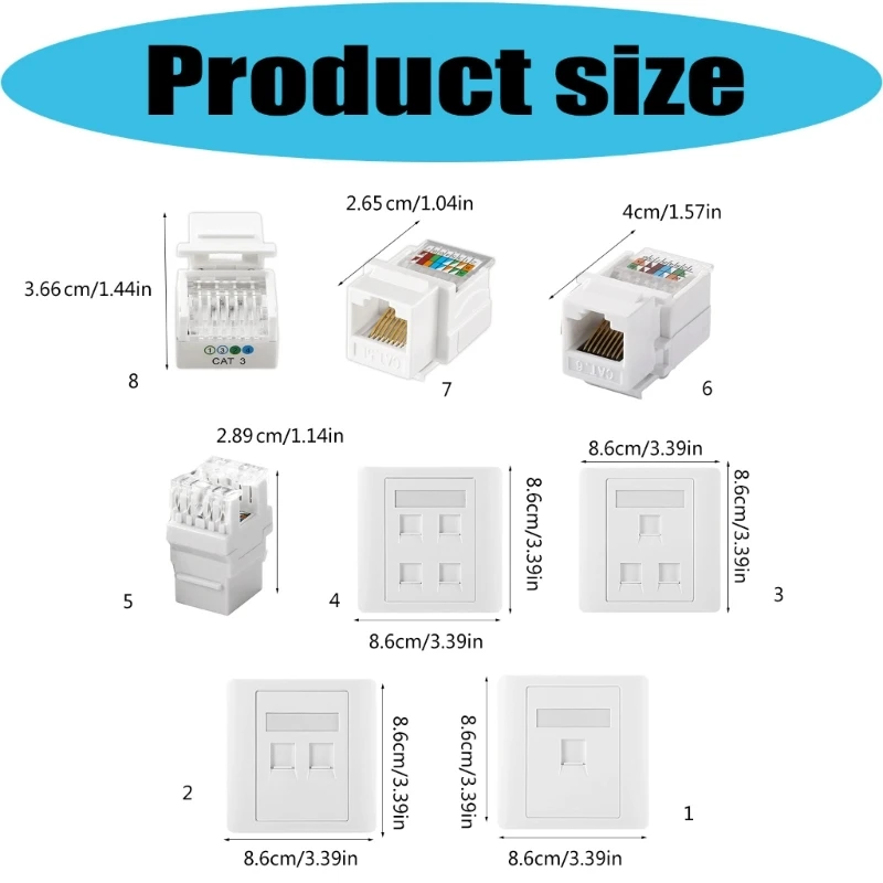 Tool Easy Installation Internet Faceplates Modern for Office & Hotel Use