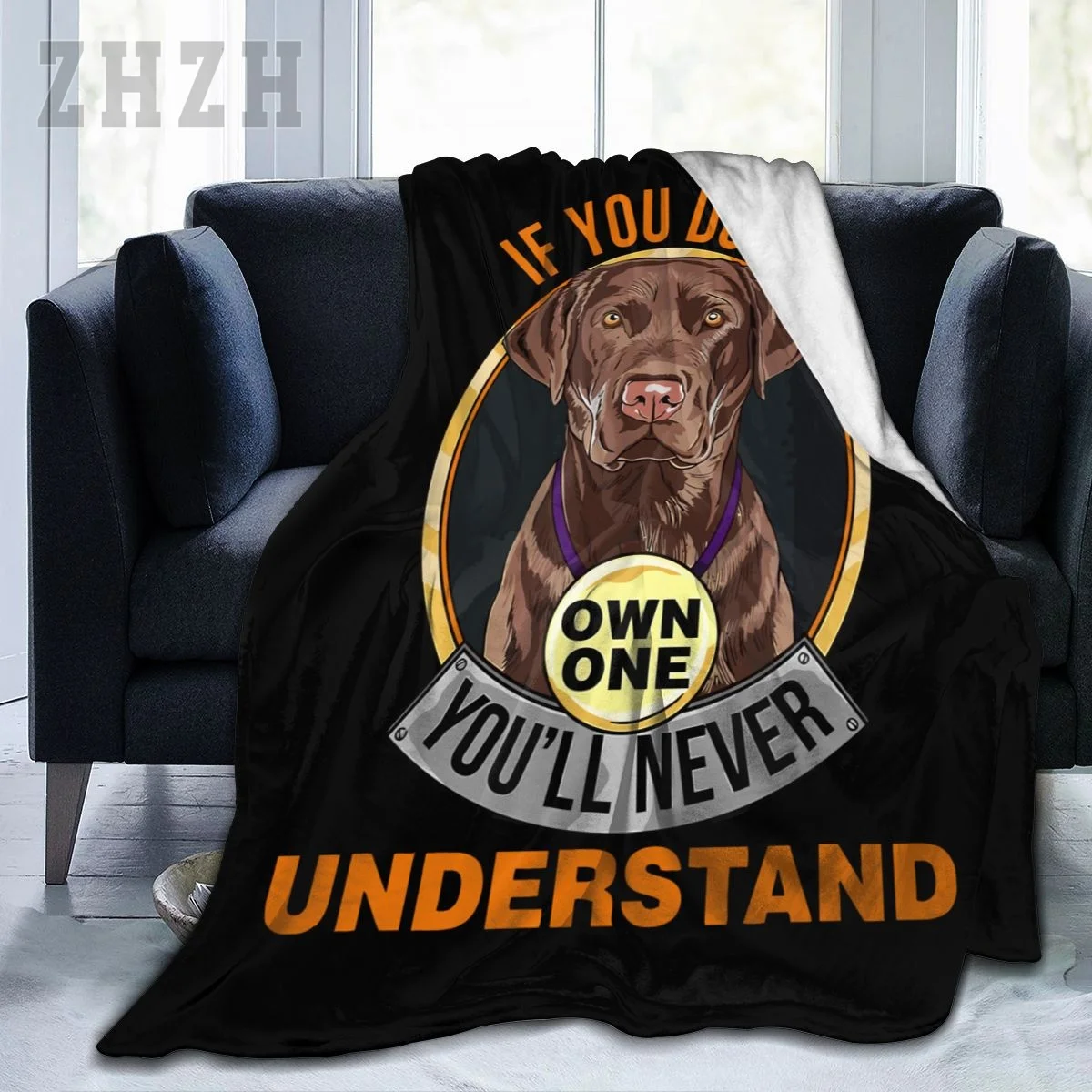 Blanket Chocolate Lab Labrador Retriever Lover Flannel Multifunction Camping Sofa Cover Keep Warm