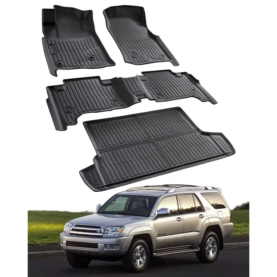 

Floor Mats for Toyota 4Runner 20032009 4th Gen Cargo Trunk Liner, All Weather Accessories Rubber Carpet Custom Fit for Toyota 4
