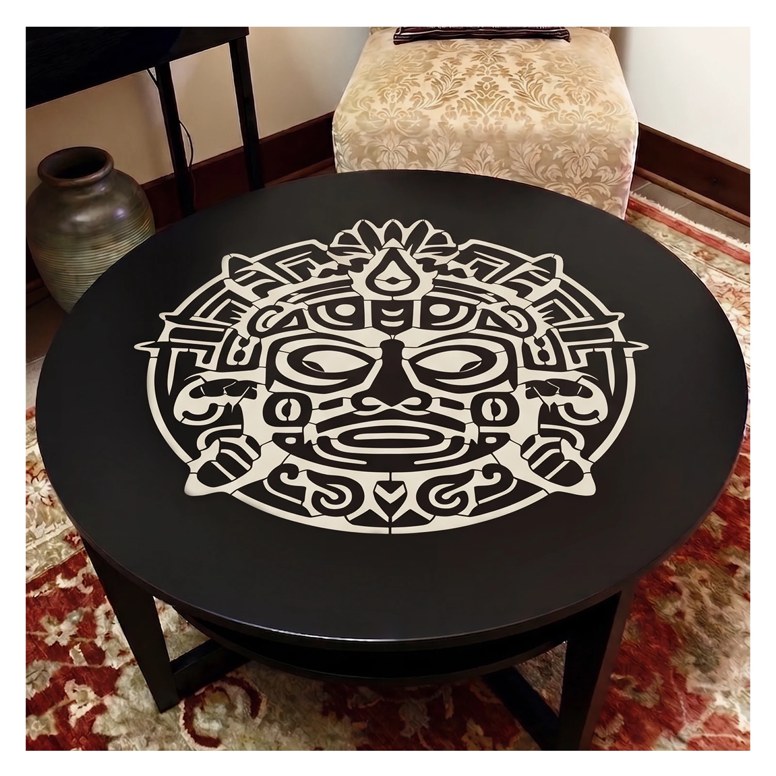 large-size-stencil-for-painting-mexican-symbolism-totem-face-reusable-customize-decorative-template-for-wall-furniture-plaster