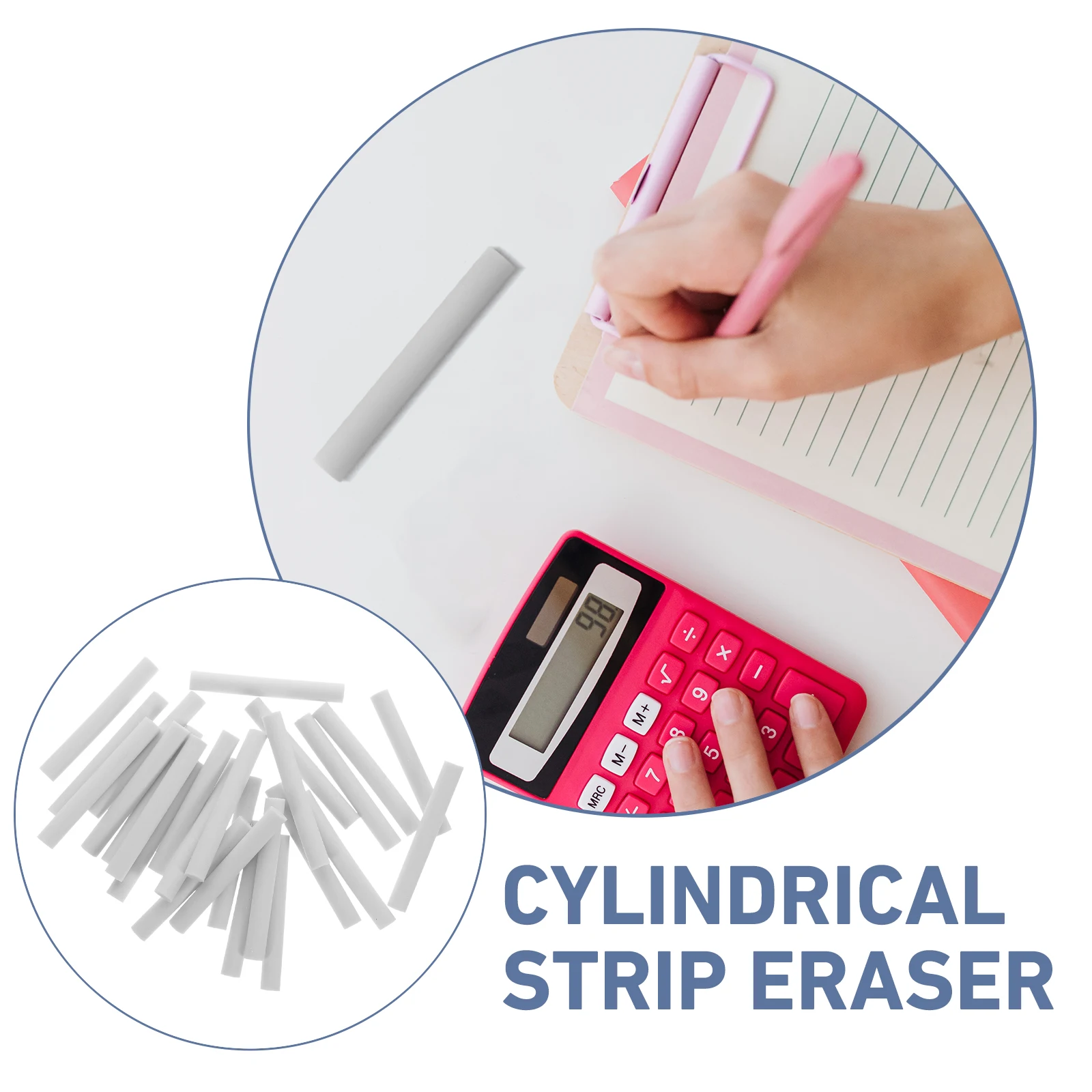 

100Pcs Long Drawing Erasers Multi Function Portable School Stationery for Artists Students Drawing Eraser