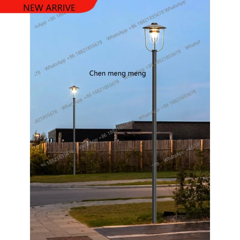 Simple courtyard outdoor solar pole light view block villa garden garden road light