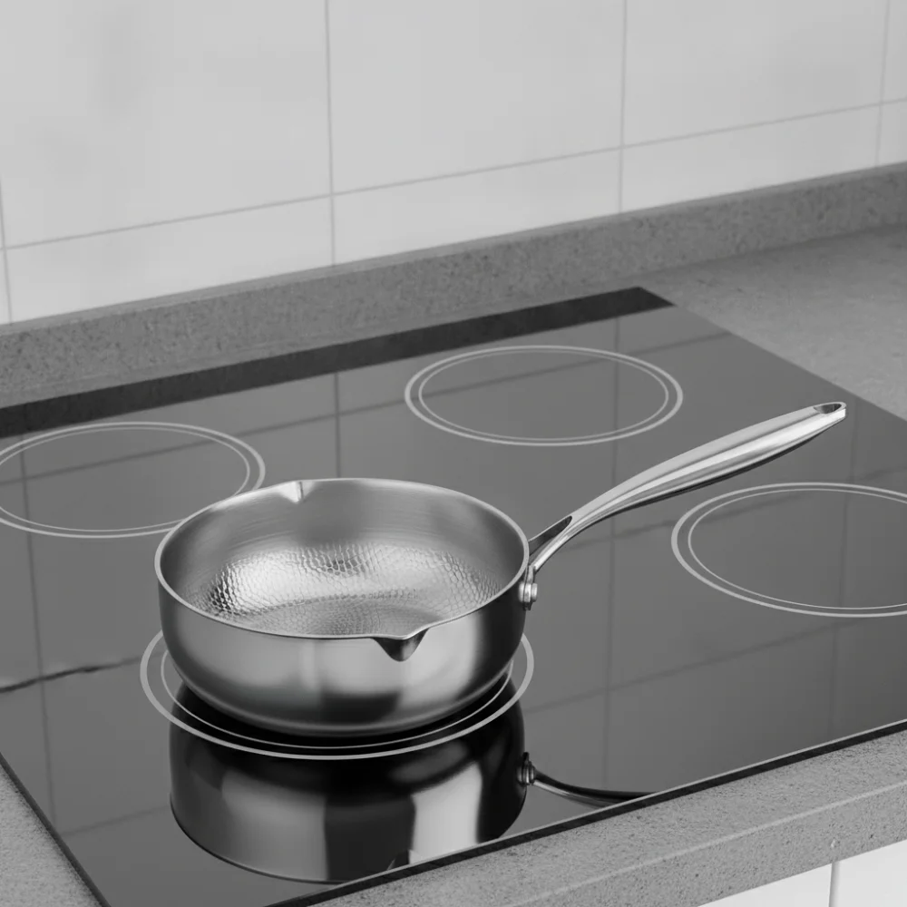 Health Titanium-coated Milk Pot Multilayer Composite Steel Scratch Resistant Noodle Pot Non-stick Cooking Pot Soup