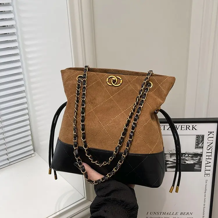 

Women's Leopard Print Underarm Bag, 2025 Autumn Winter Contrast Bucket Crossbody Purse, Multi-way Commuter Shoulder Bag​