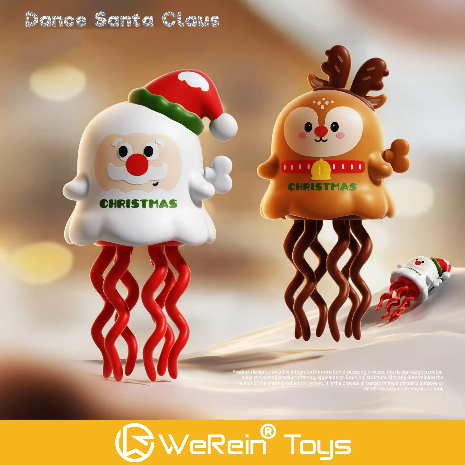 

Рождественская тема с ручным заводом, забавная танцующая кукла, игрушка, поворотная пружинная интерактивная фигурка