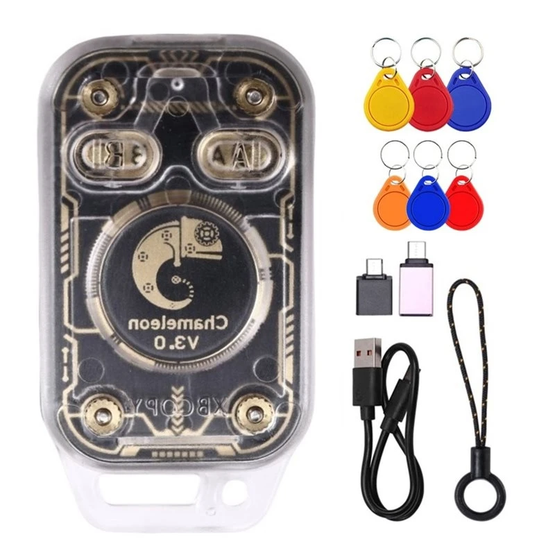 BAAE Chameleon V3.0 RFID Smart Chip Reader ID IC Tag Copyer NFC Reader Writer Smart Card Emulator+3XUID/CUID Keychain