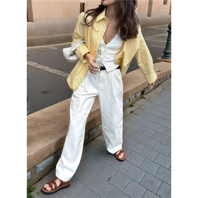 

【SEE】Button Down Shirts For Women Striped Printed Long Sleeve Shirt,Long Sleeve Tops