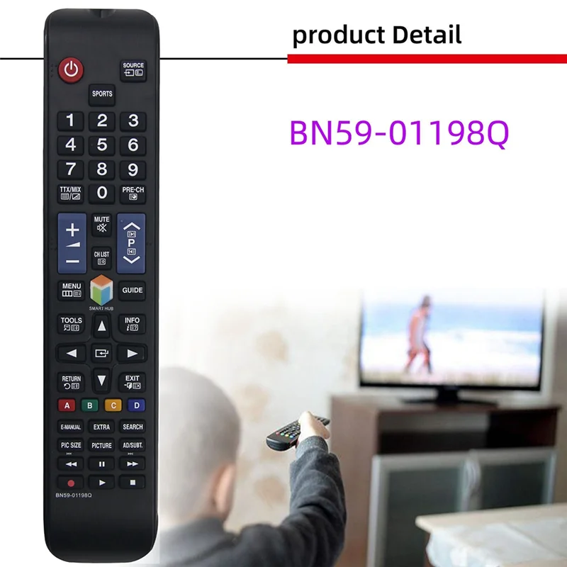 BN59-01198Q Replace Remote for Samsung Smart TV UE40JU6445K UE55JU6445K T32E390SX