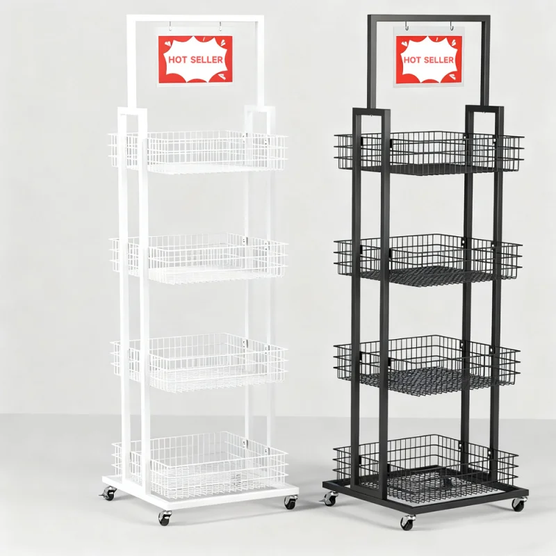 custom.Metal Display Racks Canteen Bulk Food Snack Shelf Removable Display Stand Candy Bread Potato Chip Display Rack