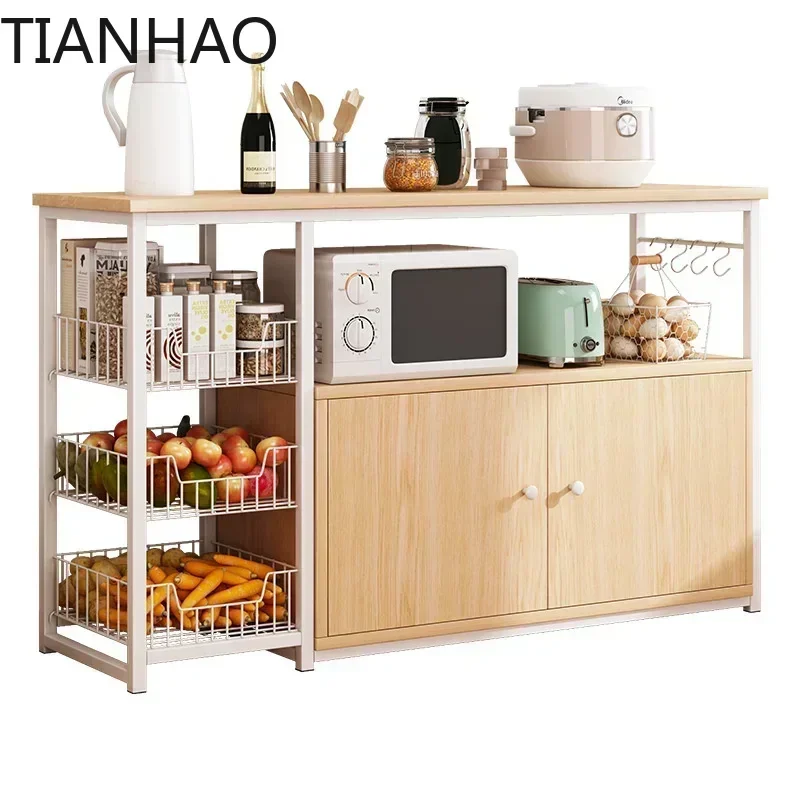 Wwww Household Kitchen Storage Shelf Breathable Multilayer Cabinets Stable Dish Rack for Microwave Oven Efficient Organization