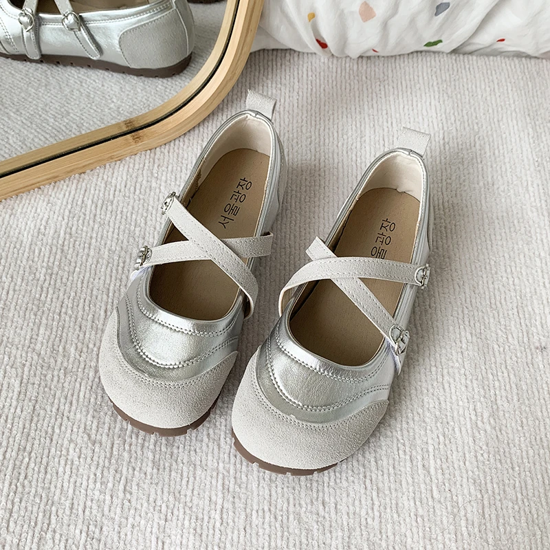 

Туфли женские на плоской подошве, матовые сращивающиеся, с круглым носком, с узлом-бабочкой, однотонные, осень