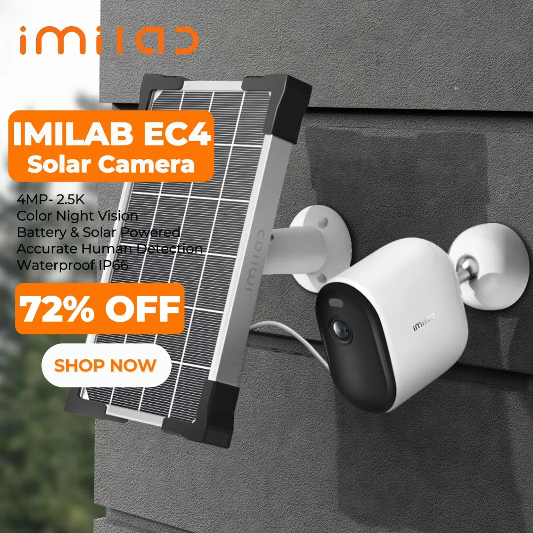 IMILAB EC4 kamera zewnętrzna Wifi monitoring wideo 4MP HD IP bezpieczeństwo w domu kamera internetowa bateria słoneczna kamera nocna CCTV