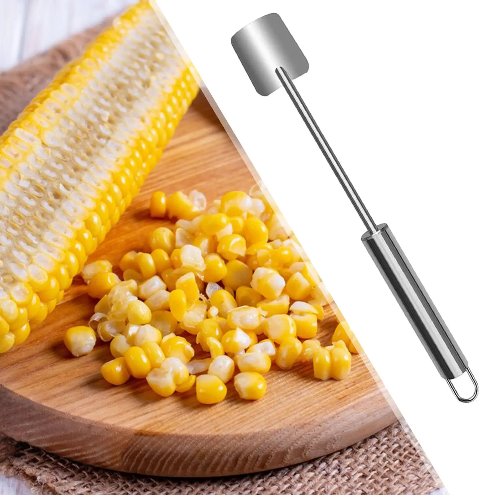 

Corn Peel with Hanging Hole Portable Corn Sheller Tool for Chef Home Kitchen