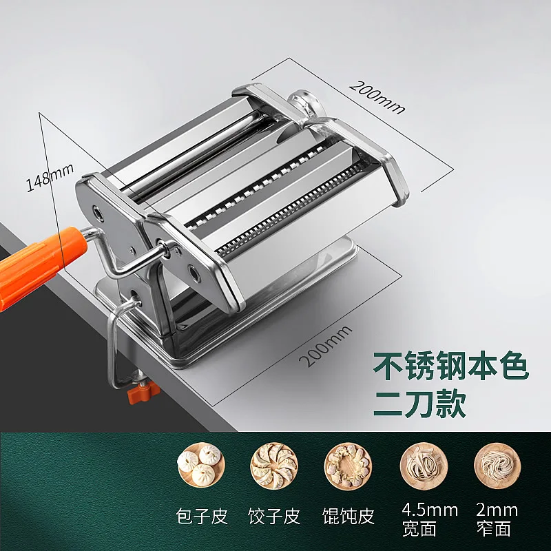 Split Type Noodle Maker Manual Pasta Noodle Pressing Machine Stainless Steel Dough Pressing Machine