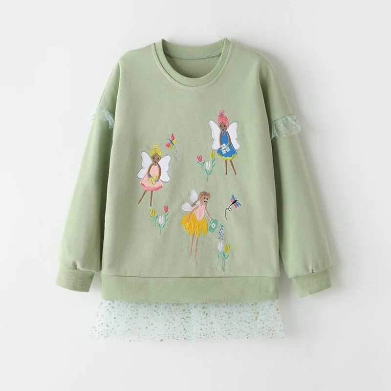 Little Maven Baby Mädchen Kinderkleidung Herbst Frühling Cartoon Engel Sweatshirts Tops T-Shirts Baumwolle Kinderkleidung Kostüm – Detail 2