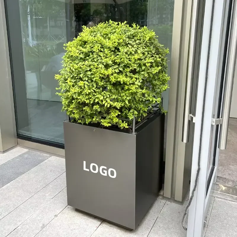 for Xuanrong Outdoor Wholesale Stainless Steel Tall Flower Pot with Low MOQ Customized Professional Home Garden Powder Coated