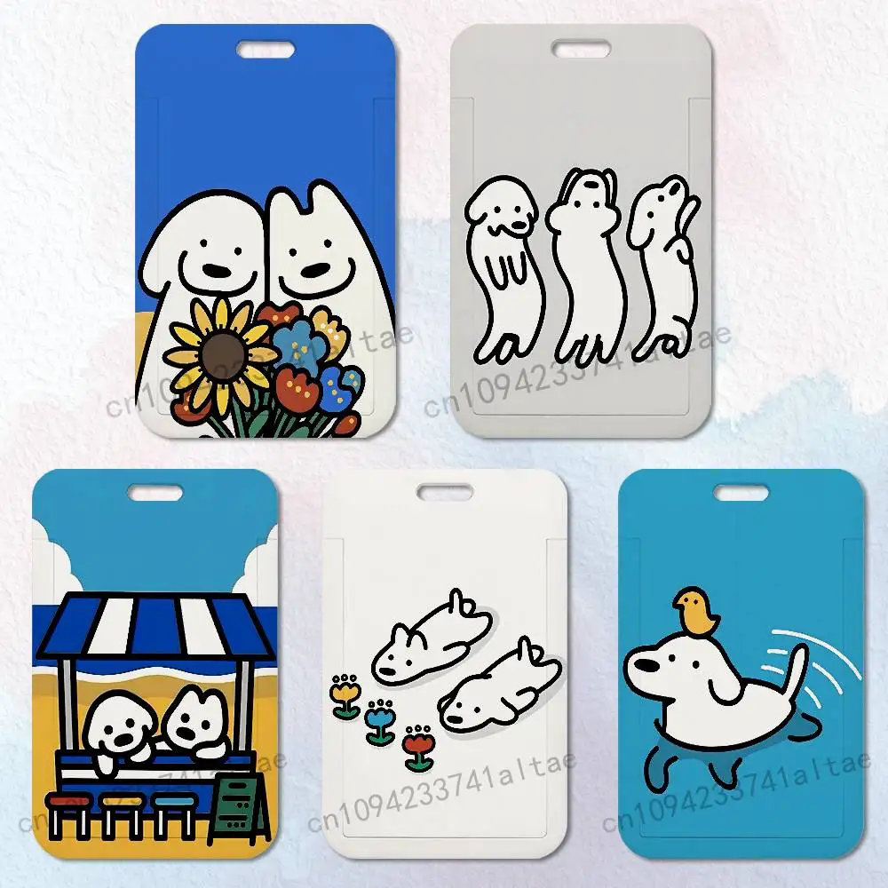 

Cute Matsui Art Badge Holder Pass Bus Work Card Cover Chest Pocket Students Card Holder Small Gift