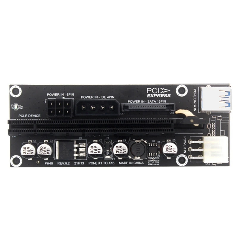 Imagem -04 - M-key Pcie Placas de Expansão Pcie Riser Cabo M.2 para Pci-e x1 Portas Usb 3.0 Placa Gráfica Adaptador de Expansão Asm1184e M.2