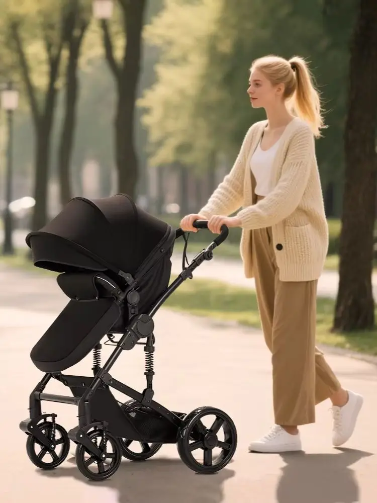 Kinderwagen für Babys, Lauflernhilfe für Babys, Kinderwagen für Neugeborene, Drei-Rad-Kinderwagen, Kinderwagen mit Ofenrad, leichter Kinderwagen für Neugeborene, Baby-Kinderwagen