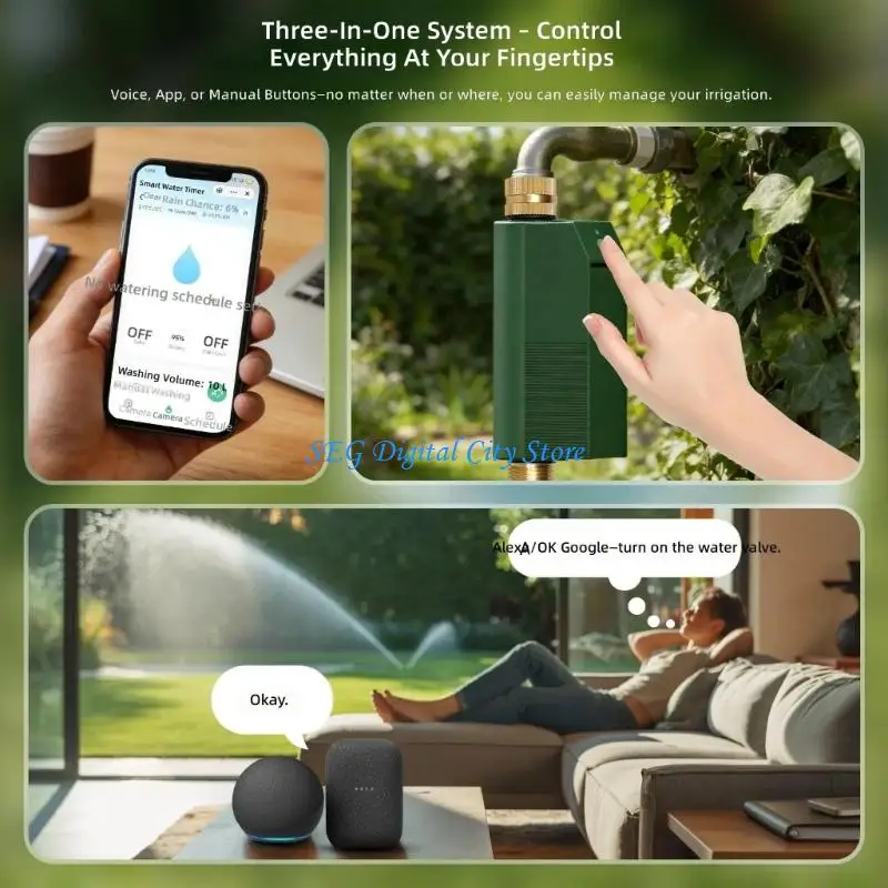 U75B Garden Watering Timer Electronic Automatic Irrigation Controller Watering Control