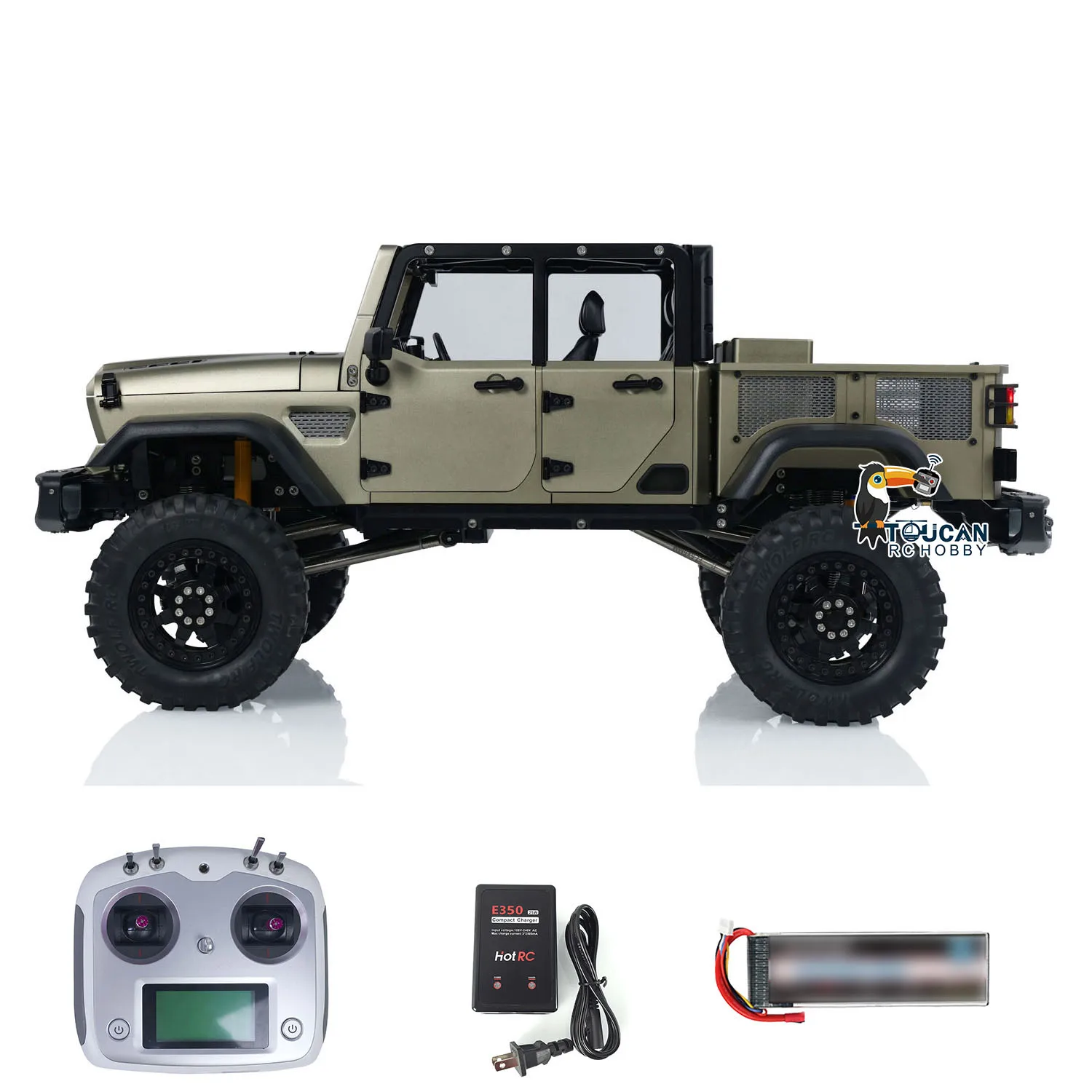 1/10 RTR TWOLF TW-715 RC على الطرق الوعرة سيارات معدنية الزاحف توكان تجميعها تسلق شاحنة الأصوات أضواء الدخان جاهزة لتشغيل اللعب نموذج