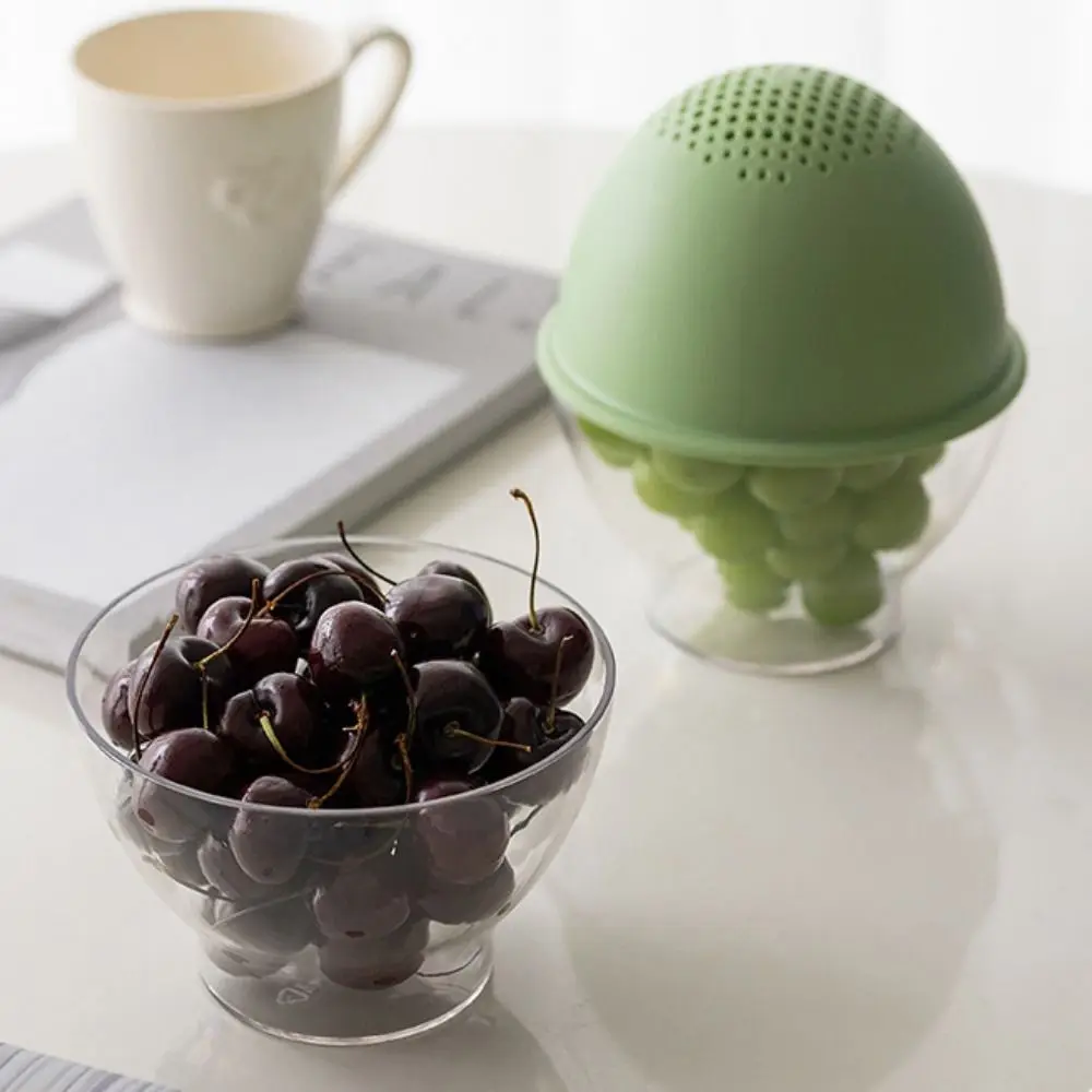 

2Pcs Plastic Double-layer Drain Basket Stackable Space Saving Mini Fruit Basket Easy Cleaning Fruit Storage Containers for Home