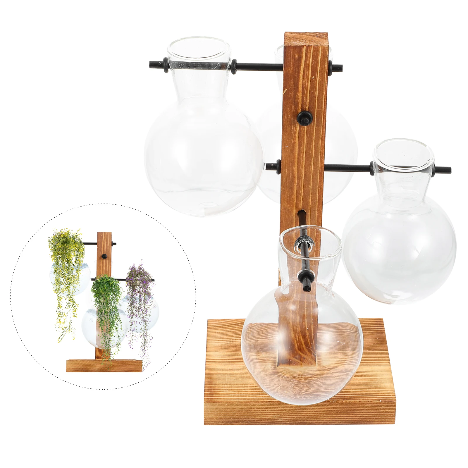 

Clear Glass Vase Hydroponic Container Decorative Desktop Office Tabletop Planter Flower Bottle Home Garden Accessories Modern